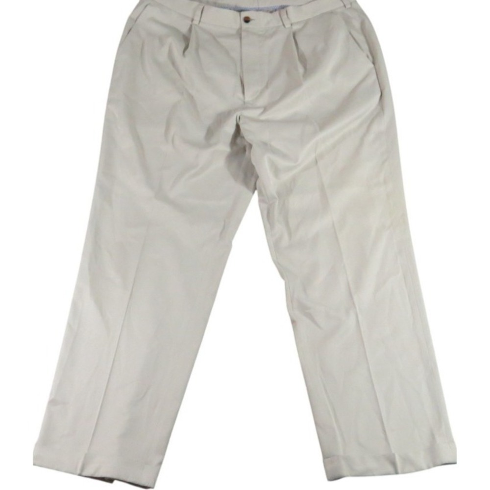 Brooks Brothers VTG 90s ProSport Pleated Golf Pants Cream 40x32 Chino Slacks Men